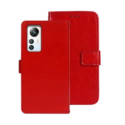 Funda de Cuero Idewei Crazy Horse para BlackView A85 con Soporte (Rojo)