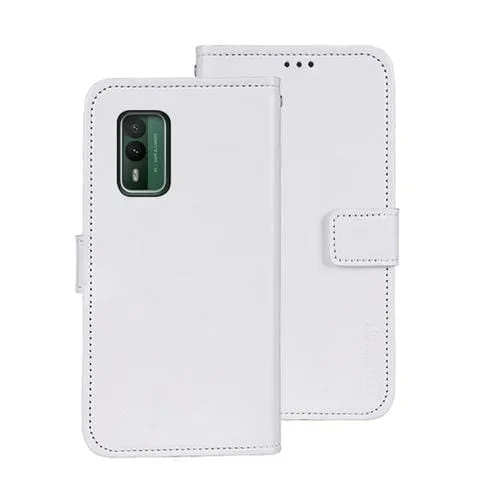 Funda de Cuero Idewei Crazy Horse para Nokia Xr21 con Soporte (Blanco)