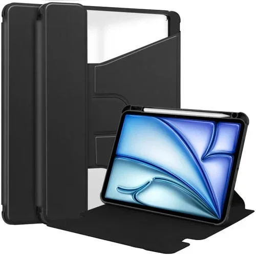 Funda de Cuero Inteligente con Rotación para iPad Air 13 (2025/2024) (Negro)