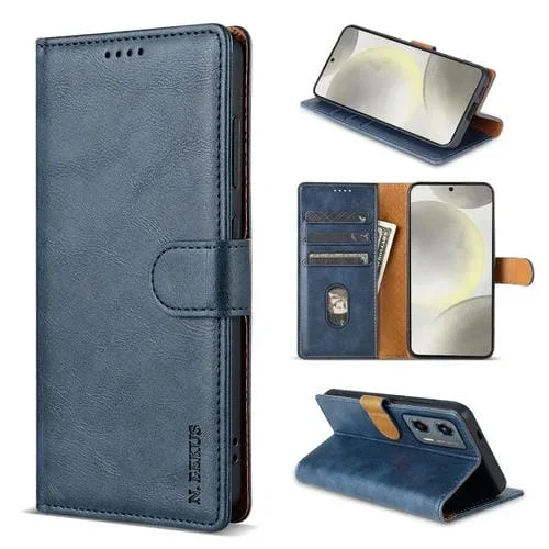 Funda de Cuero N.Bekus Csj-P1 para Motorola Moto G Stylus (2024) (Azul)