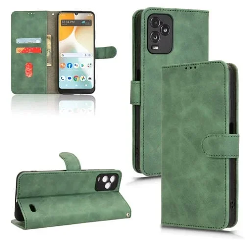 Funda de Cuero para BLU View 5 Pro con Tapa Magnética y Tacto Agradable (Verde)