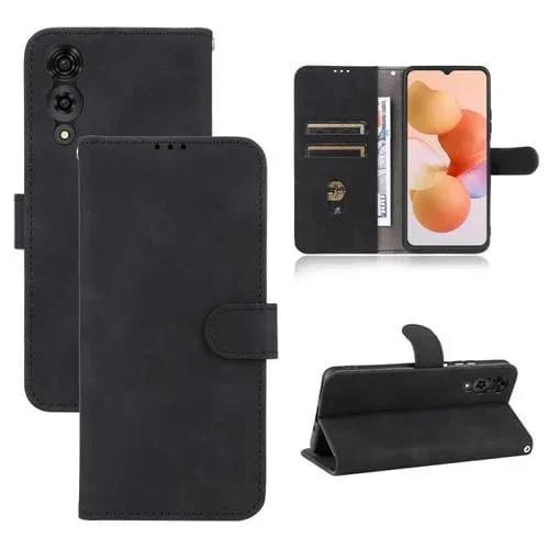 Funda de Cuero para Cubot A10 Skin Feel con Tapa Magnética (Negra)