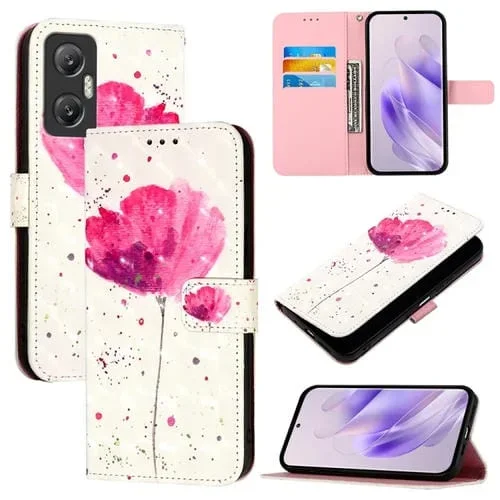 Funda de Cuero para Infinix Hot 20 5G con Tapa Horizontal y Pintura 3D (Flor)
