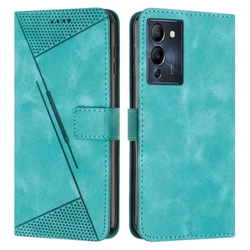 Funda de Cuero para Infinix Note 12 G96 Dream Triangle con Cordón (Verde)