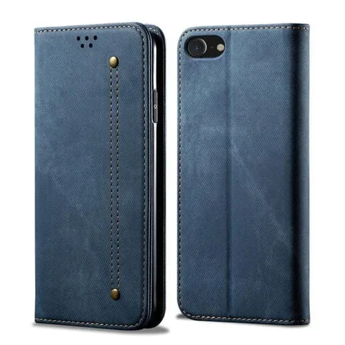 Funda de Cuero para iPhone 6 / 6S con Tapa Horizontal, Soporte, Ranuras para Tarjetas y Billetera (Azul)