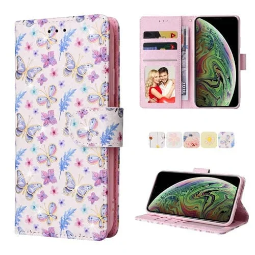 Funda de Cuero para iPhone Xs Max Bronceado Pintura con Protección RFID (Pensamientos)