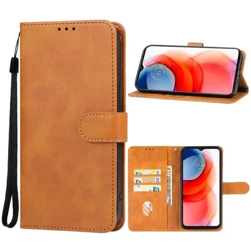 Funda de Cuero para Motorola Moto G Play 2024 para Teléfono (Marrón)