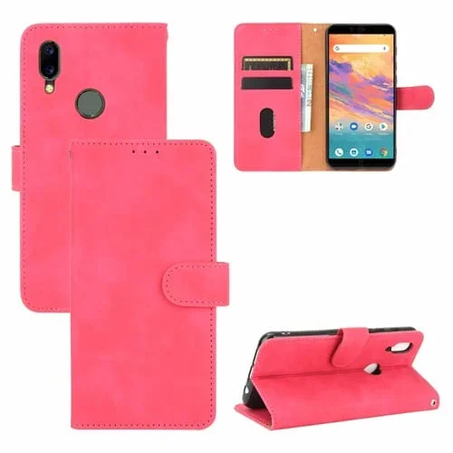 Funda de Cuero PU para Umidigi A3S con Soporte, Hebilla Magnética, Ranuras para Tarjetas y Billetera (Color Sólido)