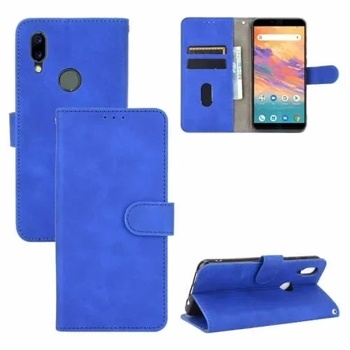 Funda de Cuero PU para Umidigi A3S con Soporte, Hebilla Magnética y Ranuras para Tarjetas (Color Sólido)