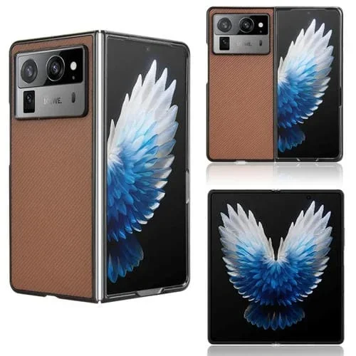 Funda de Cuero Sintético para Teléfono Tecno Phantom V Fold2 (Marrón)