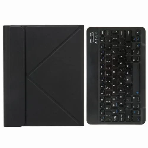 Funda de Cuero Teclado Bluetooth H-097 con Soporte para iPad 9.7 (2018) (Negro)
