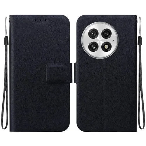 Funda de Cuero Ultrafina con Hebilla Magnética para OnePlus 13 (Negra)