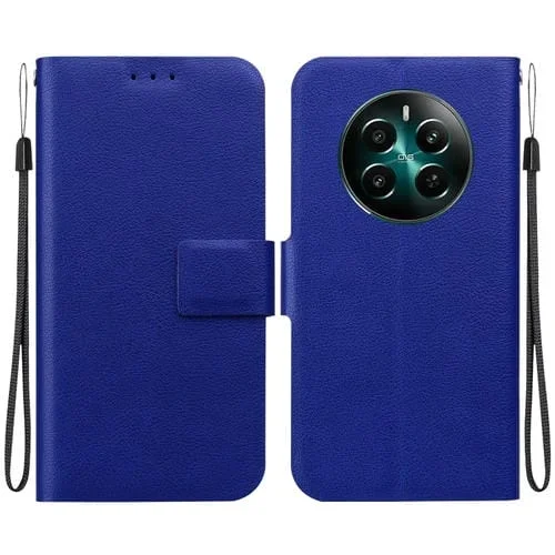 Funda de Cuero Ultrafina con Hebilla Magnética para Teléfono Realme 12+ (Azul)