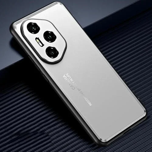 Funda de Metal Esmerilado para Honor 300 Pro (Plateada)