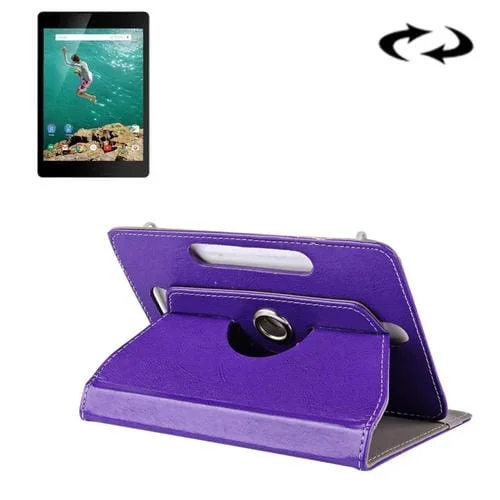 Funda de piel para Tablets 9 pulgadas con rotación 360° para Onda V891W, Ramos I9S Pro, Win8, Colorfly I898W e I898A (Púrpura)