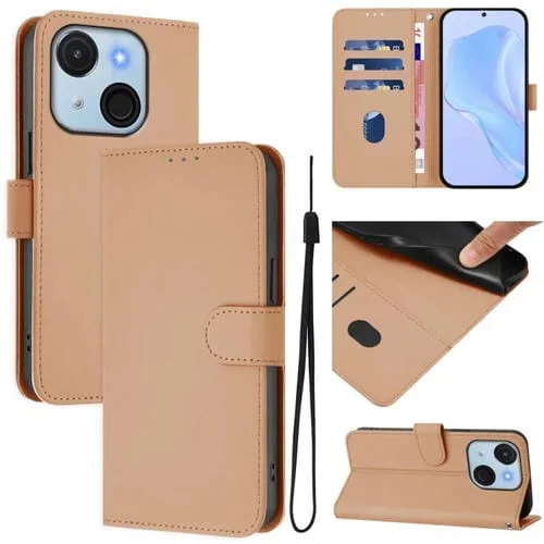 Funda de Piel Sintética con Cordón para Teléfono Itel A50C (Piel)