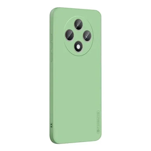 Funda de Silicona Líquida de TPU para Teléfono Oppo Reno12 F Pinwuyo Sense Series (Verde)