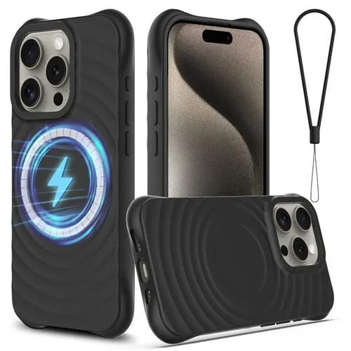 Funda de Silicona Líquida Magnética Magsafe para iPhone 16 Pro (Negra)