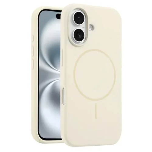 Funda de Silicona Líquida Magsafe para iPhone 16 (Amarillo Crema)