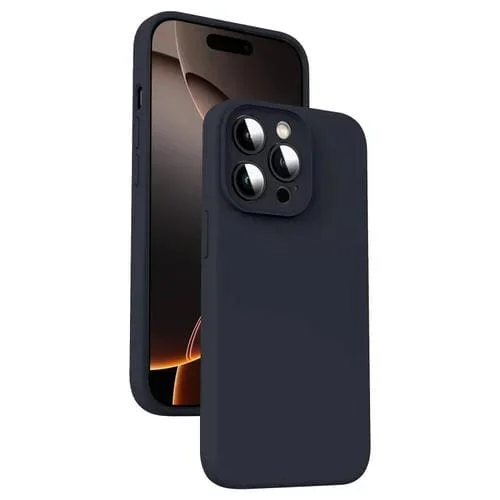 Funda de Silicona Líquida Microfibra iPhone 16 Pro a Prueba de Golpes (Negra)