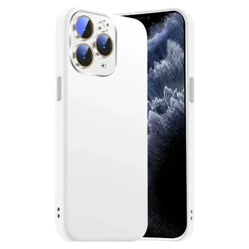 Funda de Silicona Líquida para iPhone 11 Pro Max con NanoLente (Blanca)