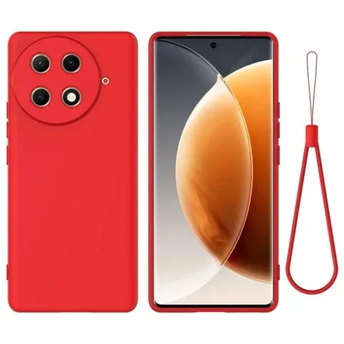 Funda de Silicona Líquida para Tecno Camon 30S y 30S Pro a Prueba de Golpes (Rojo)