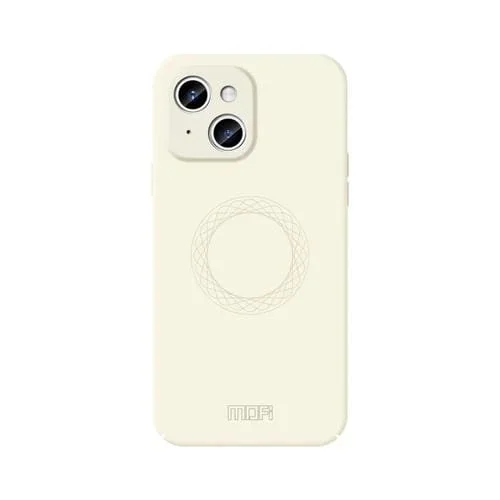 Funda de Silicona Mofi Qin Series para iPhone 15 Plus con Magsafe y Protección Completa (Beige)