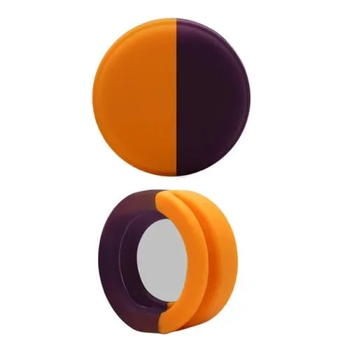 Funda de Silicona para AirTag Collar Mascotas a Prueba de Golpes (Negro Naranja)