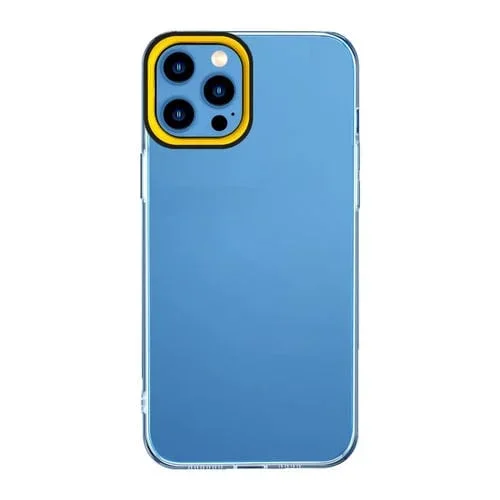 Funda de Silicona para iPhone 11 Pro Transparente (Negro y Amarillo)
