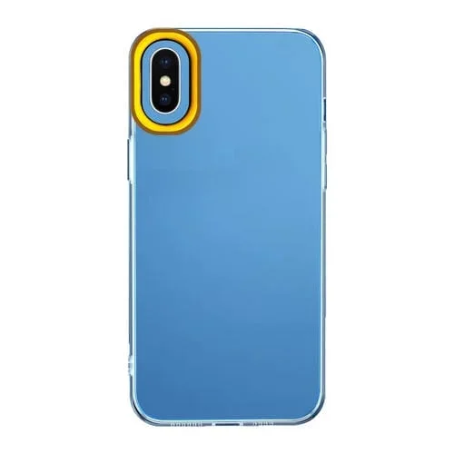 Funda de Silicona para iPhone Xs Max Transparente (Marrón y Amarillo)