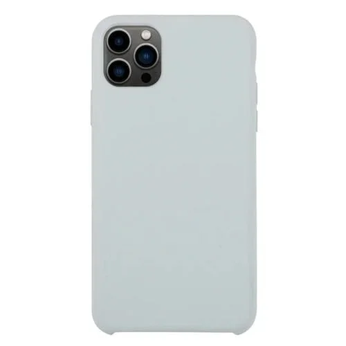 Funda de Silicona Sólida para iPhone 13 Pro (Azul Gris)