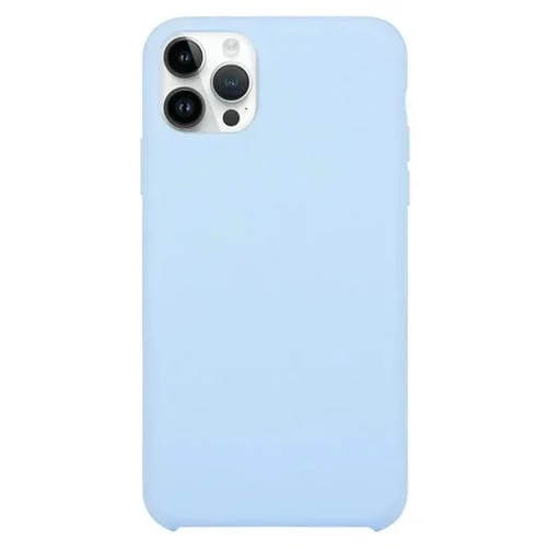 Funda de Silicona Sólida para iPhone 16 Pro (Azul Claro)