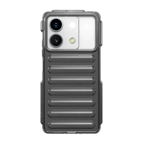 Funda de Teléfono de TPU En Color Caramelo para Redmi Note 13 5G Global Capsule Series (Gris Transparente)