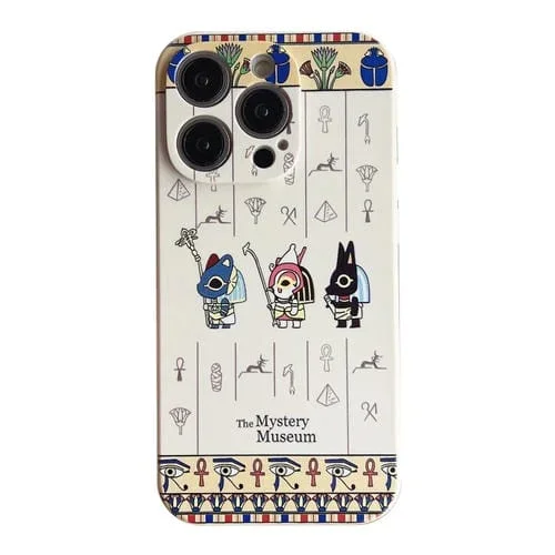 Funda de Teléfono iPhone 14 Pro Silicona Líquida Borde Recto (Dios de Egipto)