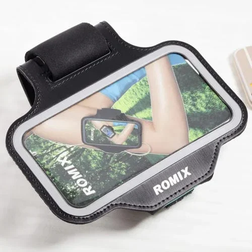 Funda de Teléfono Móvil Pictet Fino Rh07 Universal Sport con Brazalete de Doble Hebilla para 5.5 Pulgadas (Negro)