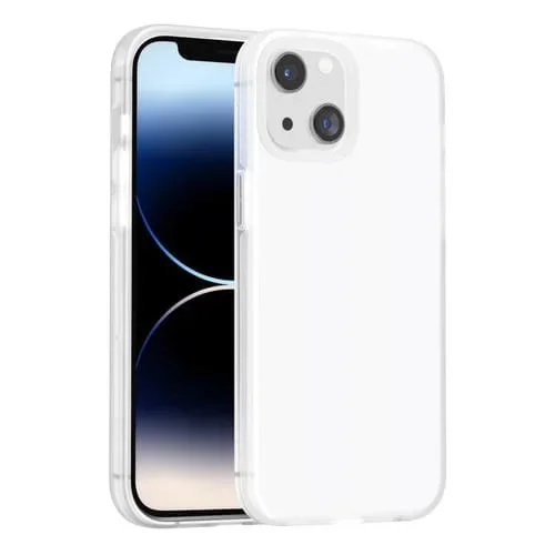 Funda de teléfono para iPhone 15 con superficie de aceite de caucho (Blanco)