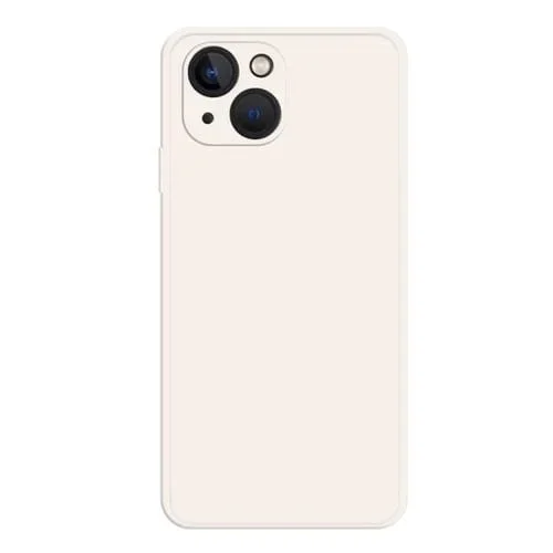 Funda de Teléfono para iPhone 15 Plus Silicona Líquida de Imitación (Blanco)