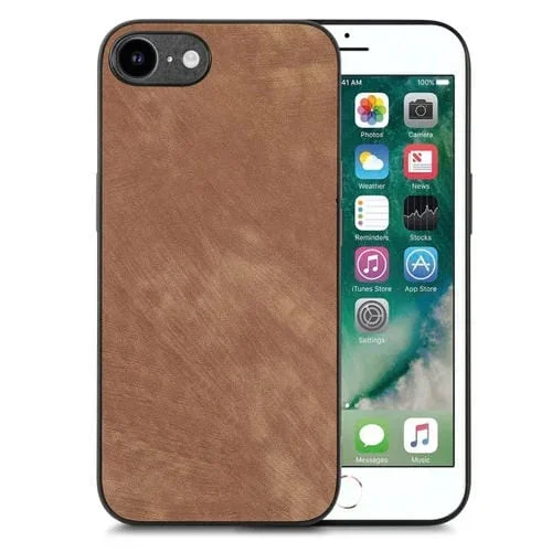 Funda de Teléfono para iPhone 6/6S con Contraportada de Cuero Vintage para PC (Marrón)