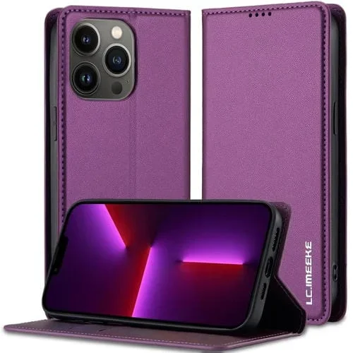 Funda de teléfono Pu Lc.Imeeke L1 Series para iPhone 11 Pro Max (Morado)