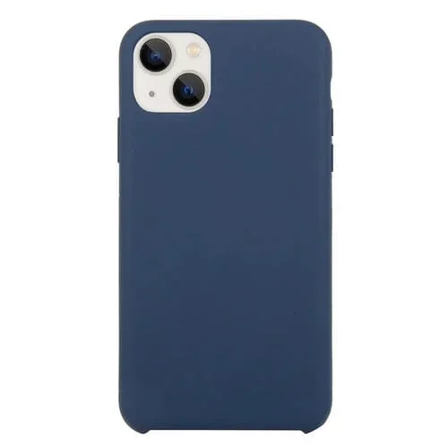 Funda de teléfono Silicona Sólida iPhone 15 Protección (Azul Oscuro)