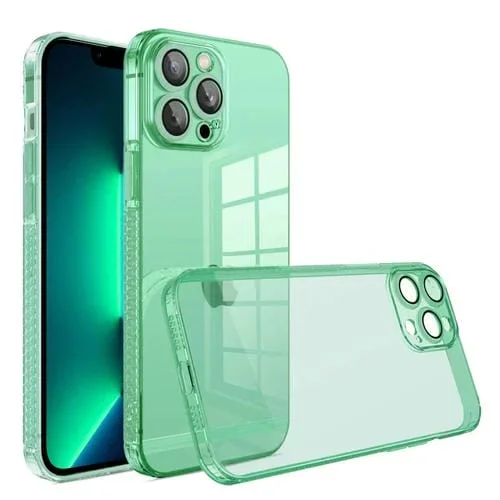 Funda de Teléfono TPU Apple iPhone 12 Pro Max Antideslizante a Prueba de Golpes con Borde Recto (Verde)