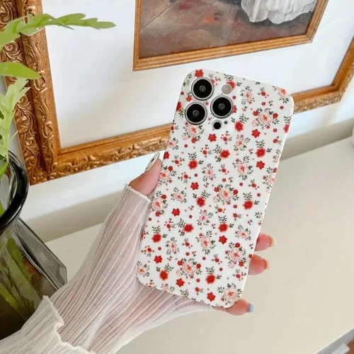 Funda de Teléfono TPU iPhone 12 Pro Max Floral Pequeña (D)
