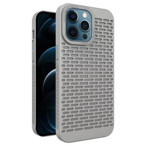 Funda de Teléfono TPU para iPhone 12 Pro Max con Disipación de Calor Hueca (Gris)