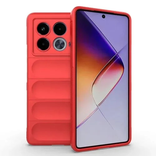Funda de TPU con Protección Mágica y Franela para Infinix Note 40 5G (Roja)