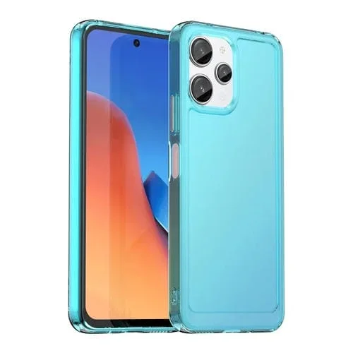Funda de TPU para Teléfono Redmi 12R Candy Series (Azul Transparente)