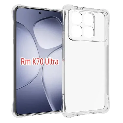 Funda de TPU para Teléfono Redmi K70 Ultra a Prueba de Golpes, Antideslizante y Gruesa (Transparente)