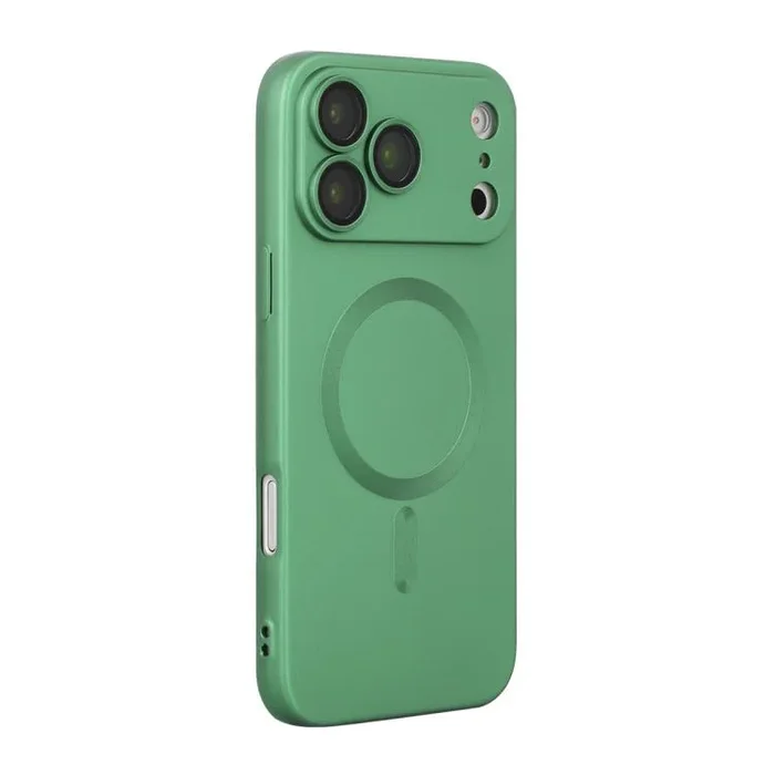 Funda ENKAY MagSafe de TPU mate con película para lente para iPhone 17 Pro (verde)