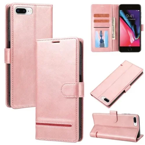 Funda Flip Piel Classic Wallet para iPhone 7 Plus y 8 Plus (Rosa)