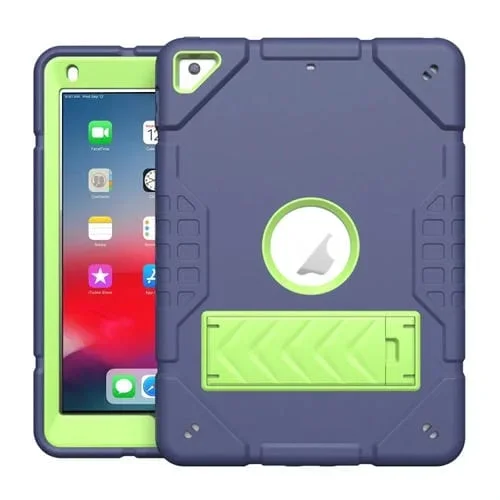 Funda Híbrida Armor Holder para iPad 9.7 2018 Air Air 2 con Soporte (Azul Marino, Amarillo, Verde)