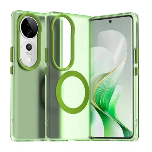 Funda Híbrida de TPU para PC Magsafe Candy para Vivo S19 Pro (Verde)